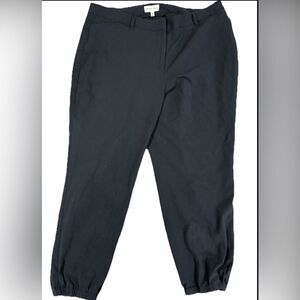 Girl With Curves Black Plus Size 16 Ankle Pants Elastic Cuff Workwear